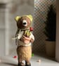 Edward a whimsical spun cotton and paperclay Bear 