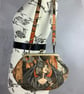 Gothic medium clutch bag, Goth kiss clasp bag, detachable strap, Handmade - Image 4
