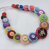  Sale Button Necklace  Multi Coloured