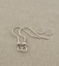 White rectangle czech glass earrings - Image 6