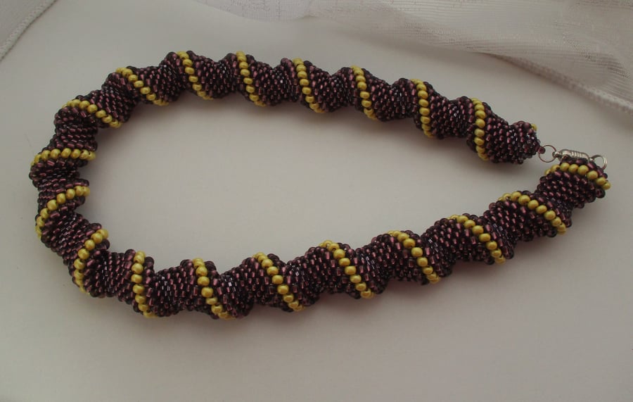 Welsh Heather Spiral Necklace