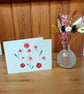 Pressed Flower Greeting Card, Printed - Springtime