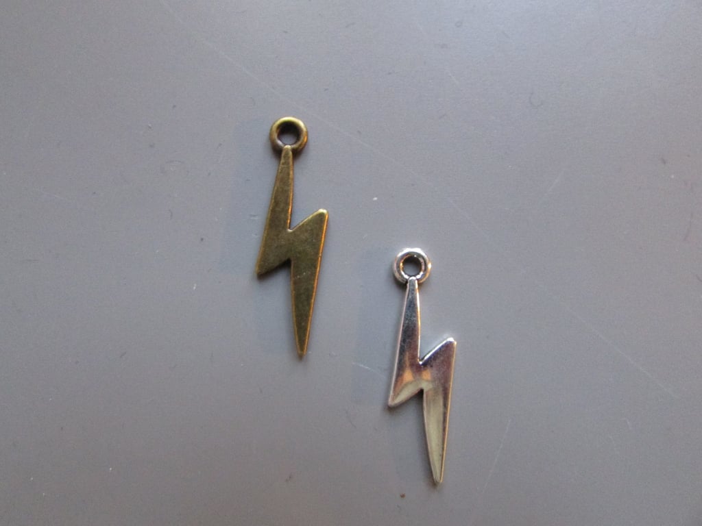 Lightning strike Tibetan Charm Pendant x 2