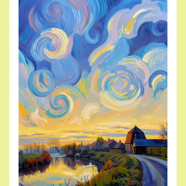 Mill Nordelph Norfolk Greeting Card A5