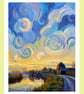 Mill Nordelph Norfolk Greeting Card A5