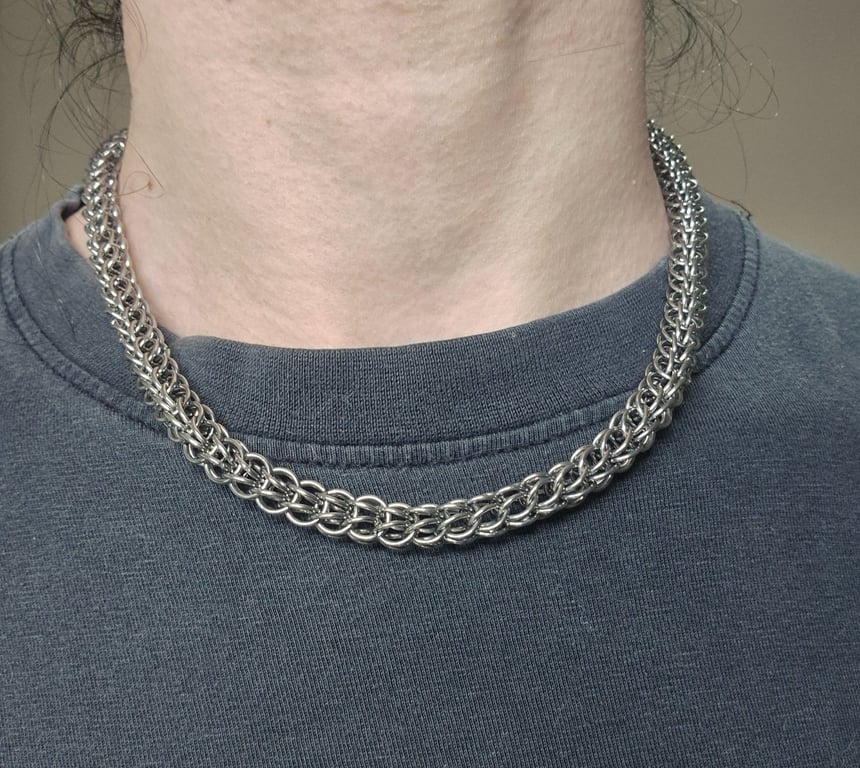 Full Persian Stainless Steel Chainmaille Necklace 