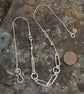  Silver Paperclip and Circles Chain Link Necklace - Image 3