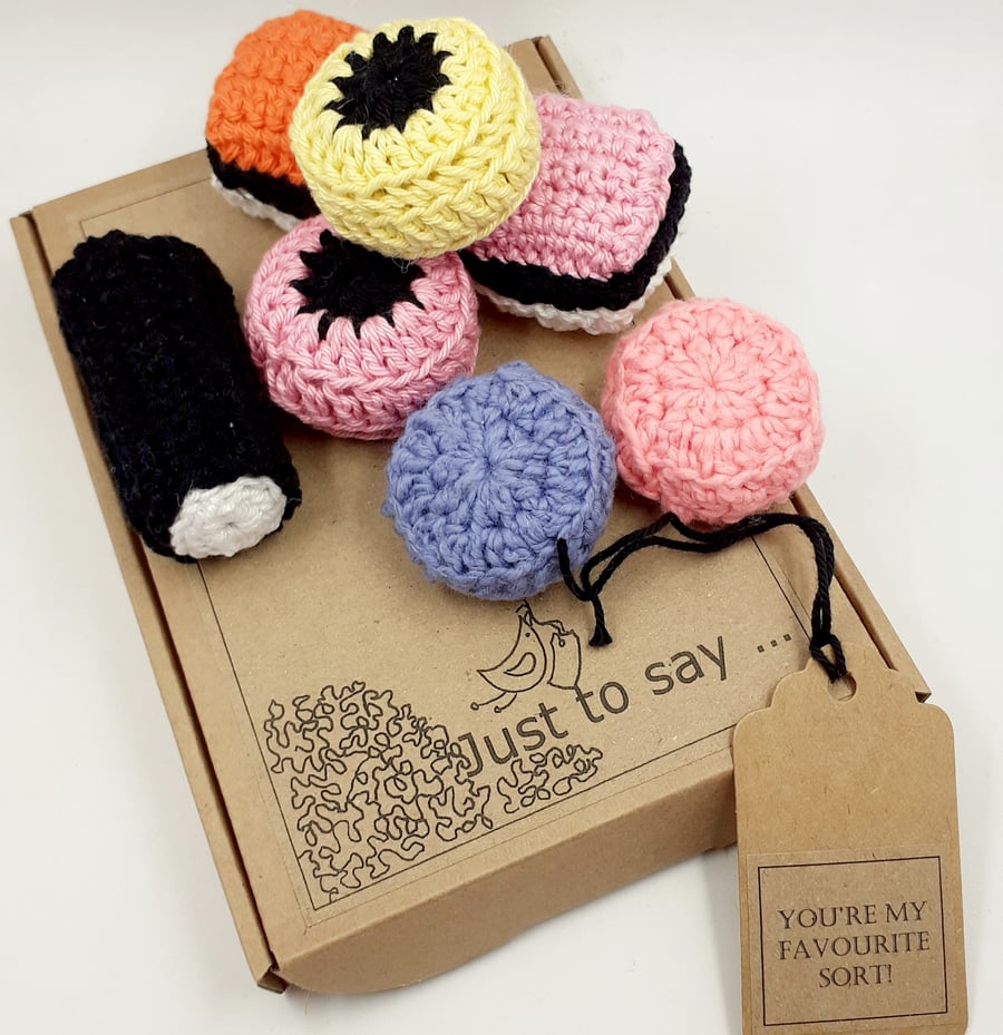 Crochet Sweets - Alternative to a Greetings Card
