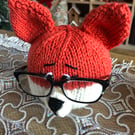 Quirky knitted fox glasses holder glasses stand