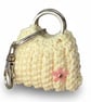 Keyring small crochet bag, very elegant accessory