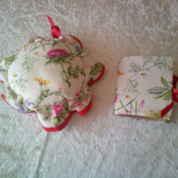 Needle Case and Cotton Reel Pin Cushion