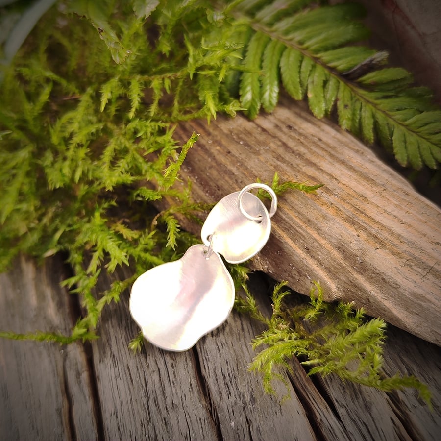 Brushed sterling silver pendant