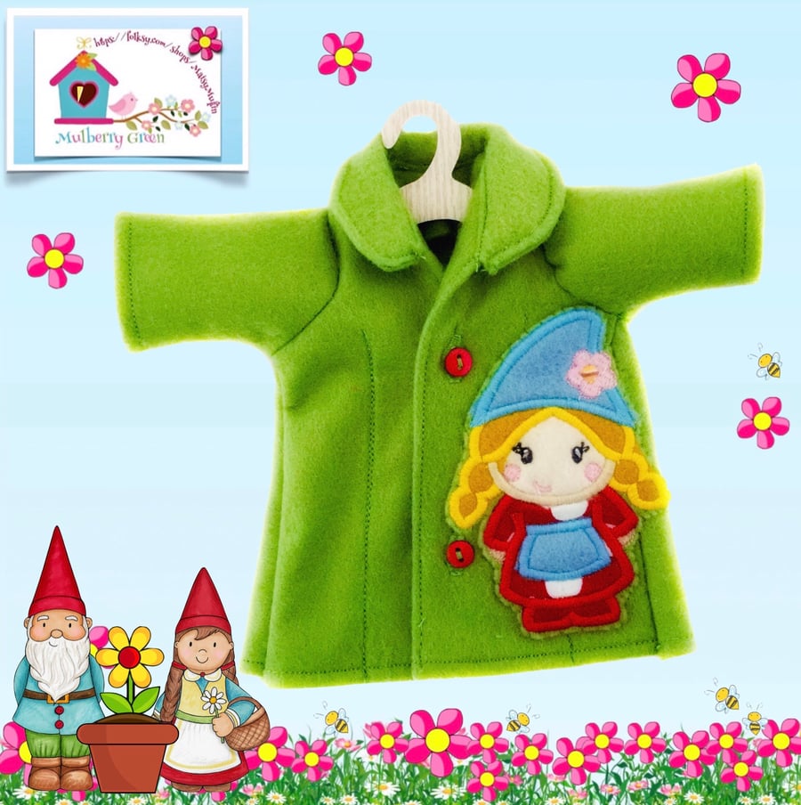 Reserved for Joanne - Special Offer - Little Gnome Embroidered Coat