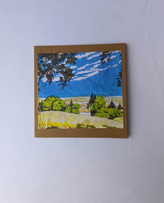 Mediterranean card: a Tuscan scene 