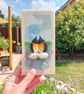Handmade Penguin Wall Art, Coastal Pebble Picture, One-of-a-Kind Couple Gift