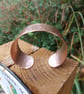Simple hammered texture pure copper cuff bangle  - Image 3