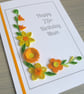 Handmade 75th Birthday card with quilled flowers and personalised message - Image 3