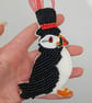 Bead embroidery Puffin ringmaster decoration - Image 6