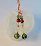 Moss Agate, Jade Star, Red Jasper & Crystal Earrings, Birthday Gifts For Her - Image 4