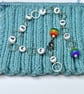Row Counter Chain - Rainbow Stripe - Numbered Knitting Counting Chain Minimal Re - Image 1