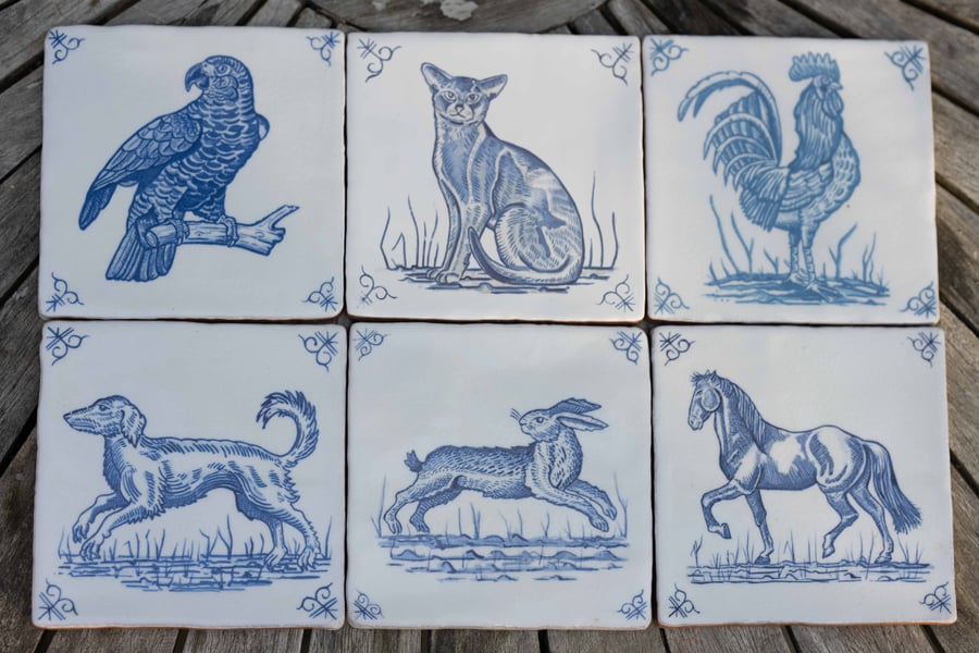 Handmade earthenware tiles