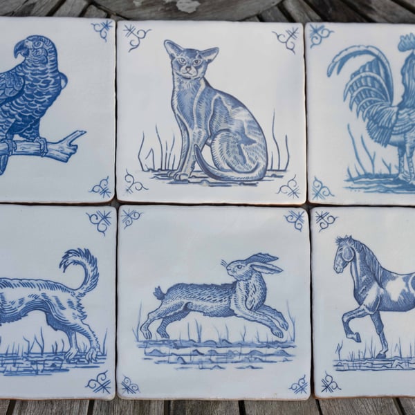 Handmade earthenware tiles