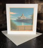 Eastbourne Pier Greeting Card - 8" x 8" Coastal Card - Blank Inside - Image 3