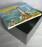 Decorated Tin Box Seaside Lighthouse Storage Treasures Photos Holiday Memories - Image 5