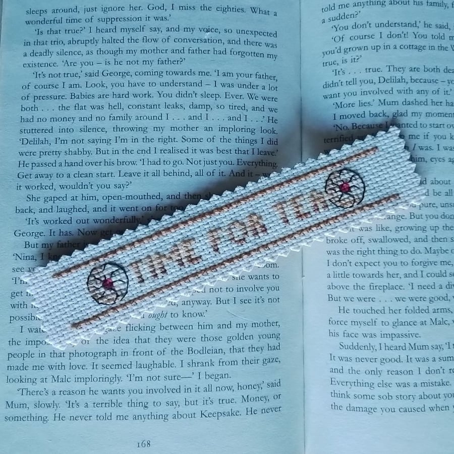 Time For Tea Bookmark, Tea Lover Gift, Reader's Gift, Tea & Biscuits