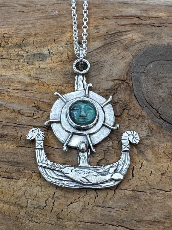 Narwhal Viking Ship Pendant
