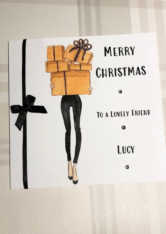 Merry Christmas card for Sister, Mum, Best friend, Daughter, granddaughter, Niec