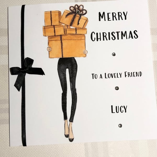 Merry Christmas card for Sister, Mum, Best friend, Daughter, granddaughter, Niec
