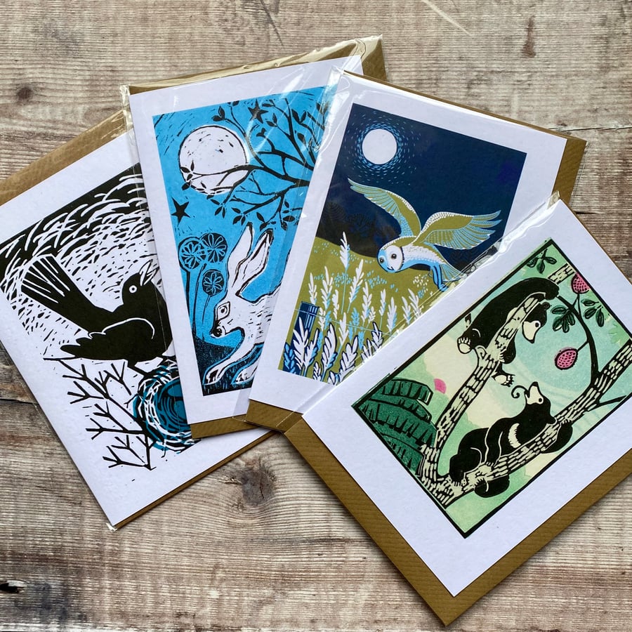 Four 'pick and mix' blank greeting cards (choose your faves)