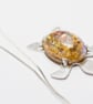 Silver Turtle Necklace with Opal Glass - Image 1