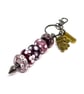 Handmade Dusky Purple Lamp-work Glass Bead Bag Charm Fun Unique Gift 