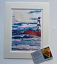  light house on the rocks, seascape print - Image 6