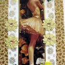 Dancing Ballerina - Hand Crafted Decoupage Greeting Card - Blank 3244