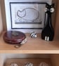 The Happy Curled Up Wire Cat. A Handmade Art Picture. Purfect for Cat Lovers!!! - Image 9