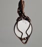 Howling Wolf Animal Glass & Copper Blue Pendant Necklace Summer Seconds - Image 10