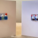Handmade fused glass blank card