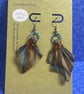 Mini Origami mesh earrings with blue rings - Image 3