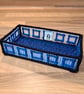 Desk tray for small items - blue and purple with square details - Image 1