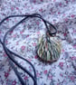 ceramic necklace pendant handmade- fir tree no 5