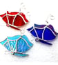 Butterfly Suncatcher Stained Glass Turquoise Closed Wing - Image 7