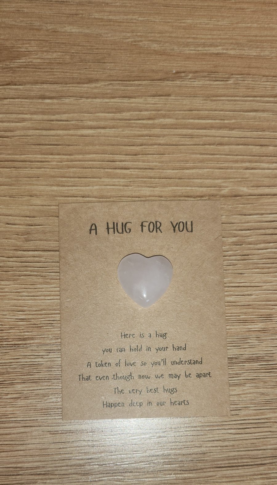 Pocket heart hugs - Rose Quartz