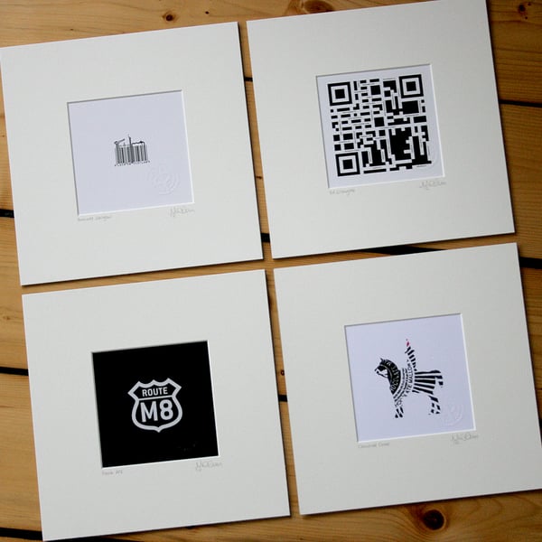 Set of 4 mounts: QR, M8, Barcode & Chocolate Cone