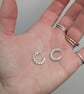 Sterling silver twisted hoops - Image 3