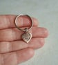 Bird and Butterflies Key Ring - Hand Stamped Copper  - 7th Anniversary Gift - Image 2