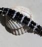Black Onyx Gemstone Gothic Beaded Bracelet "Black Knight" - Image 3