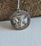 Whimsical mushroom trio pendant